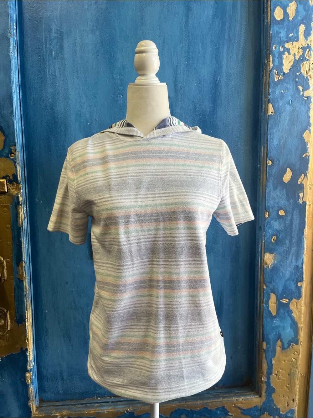 art class Pastel Striped Short-Sleeve Hoodie - Multi Pastels